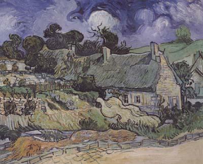 Vincent Van Gogh Thatched Cottages at Cordeville,at Auvers-sur-Oise (mk06) Germany oil painting art